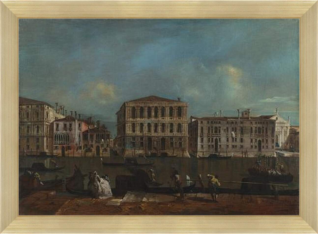Картина в раме - The Grand Canal with Palazzo Pesaro. Франческо Гварди