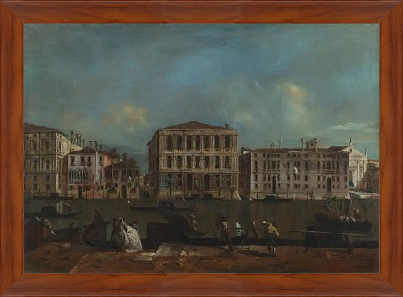 Картина в раме - The Grand Canal with Palazzo Pesaro. Франческо Гварди