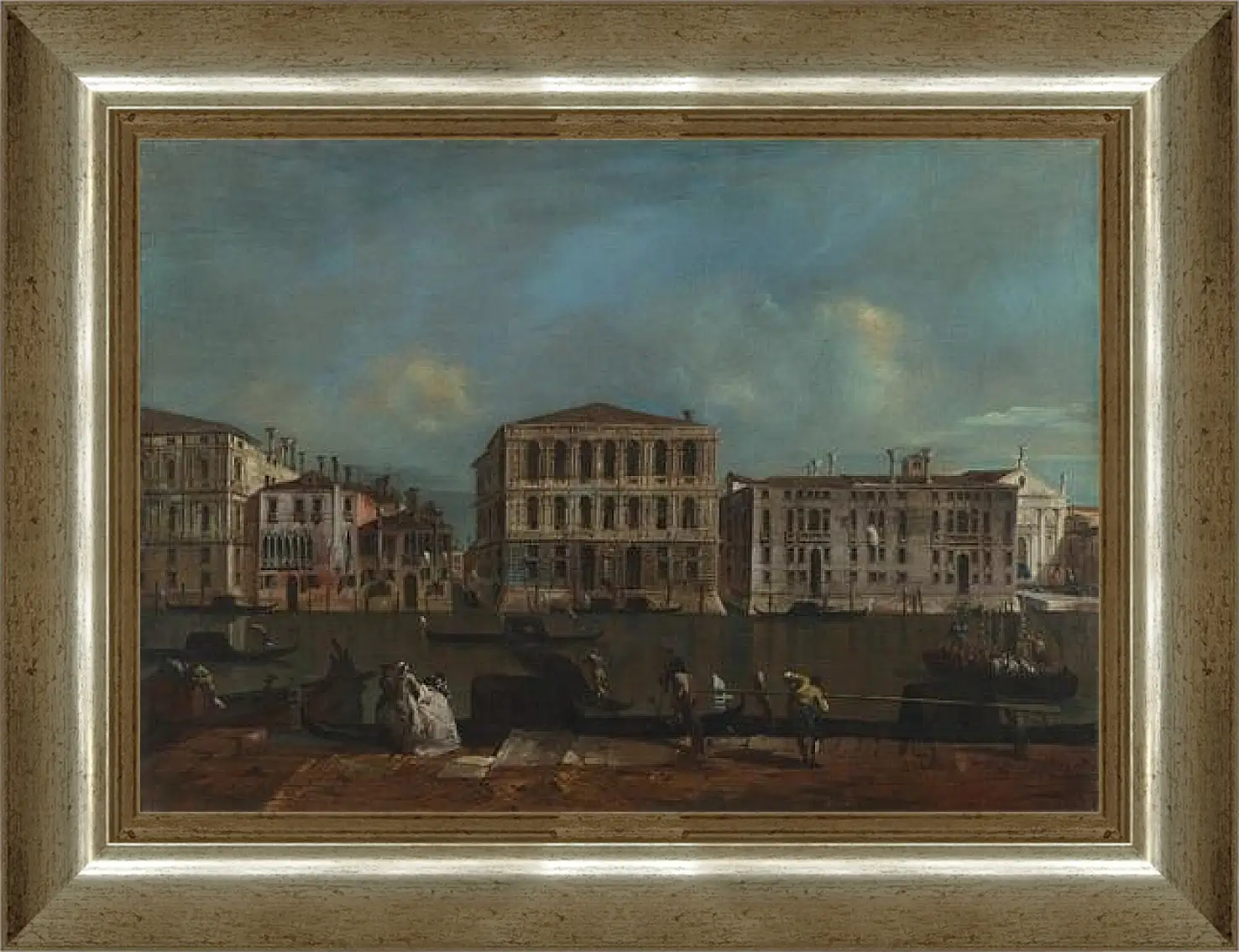 Картина в раме - The Grand Canal with Palazzo Pesaro. Франческо Гварди