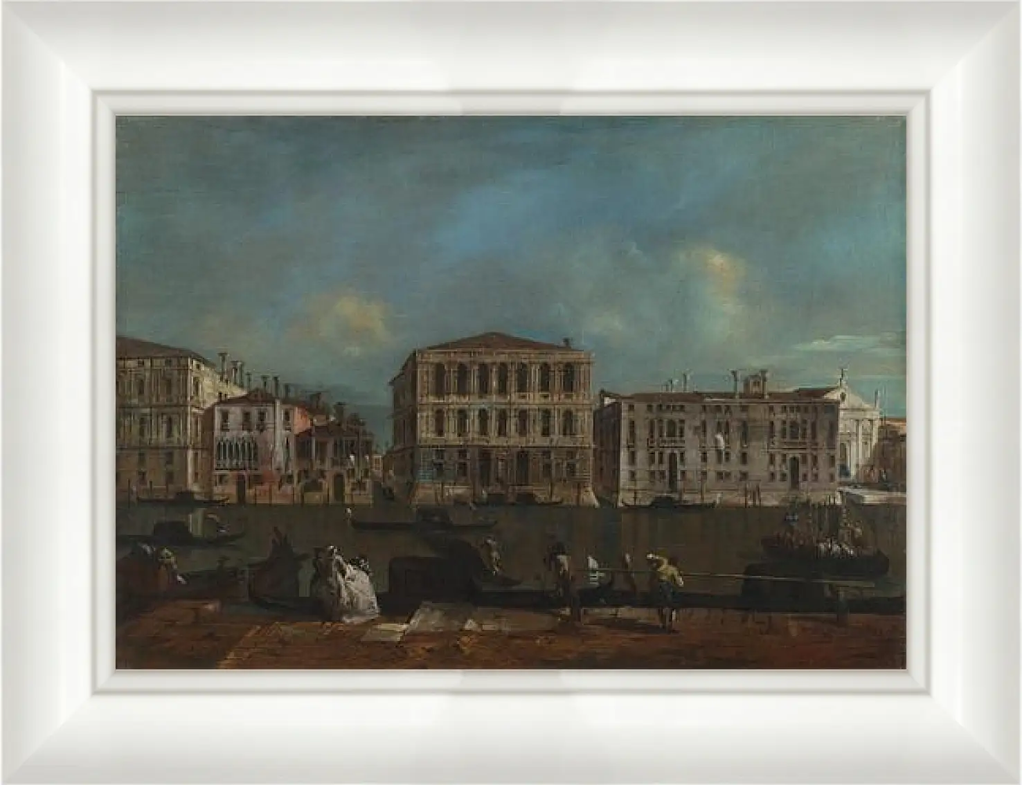 Картина в раме - The Grand Canal with Palazzo Pesaro. Франческо Гварди