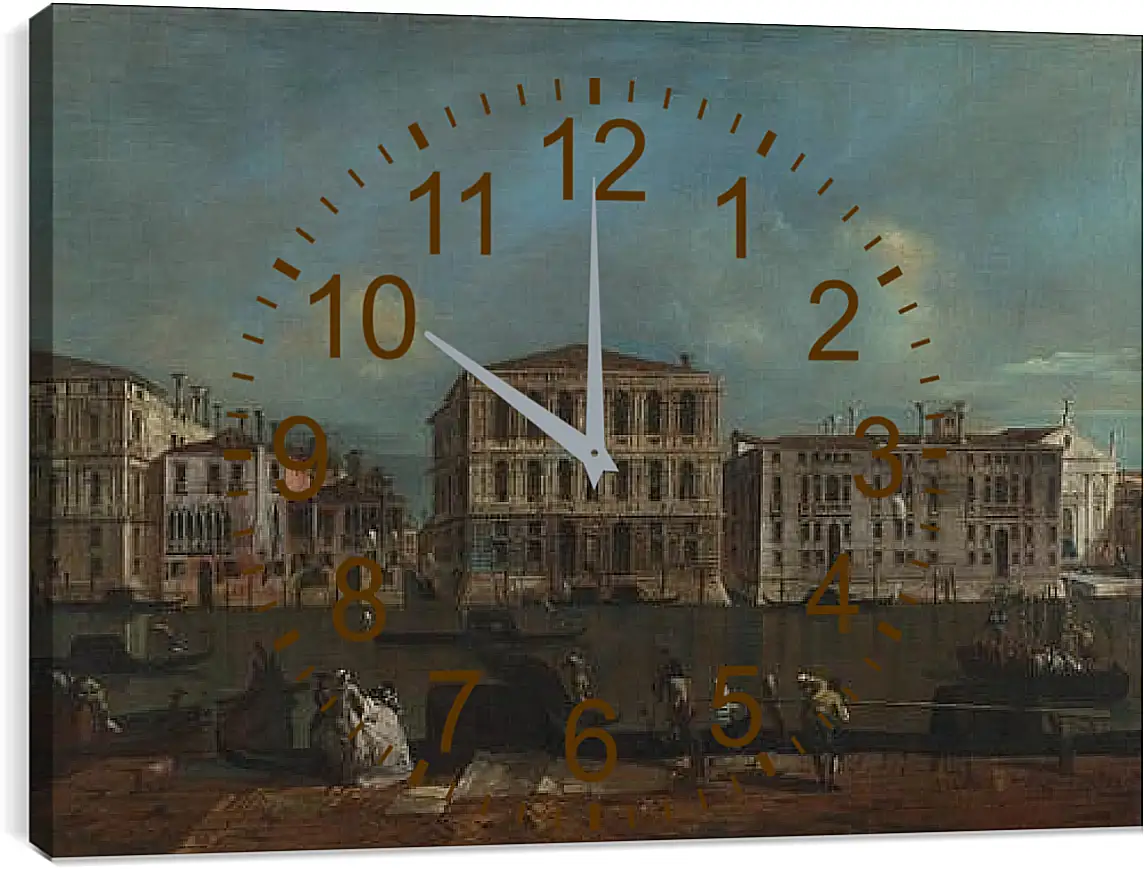 Часы картина - The Grand Canal with Palazzo Pesaro. Франческо Гварди
