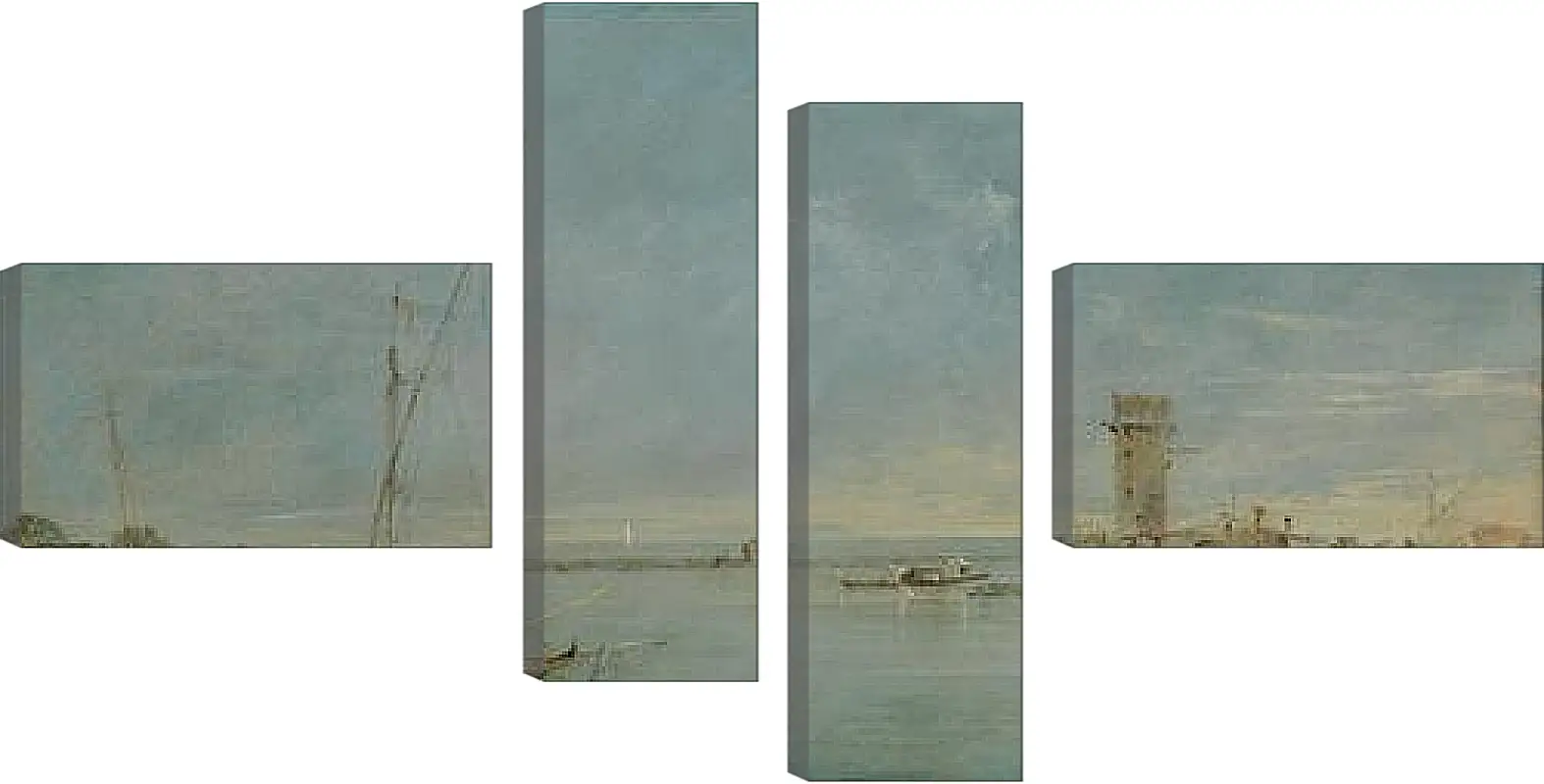 Модульная картина - View of the Venetian Lagoon with the Tower of Malghera. Франческо Гварди