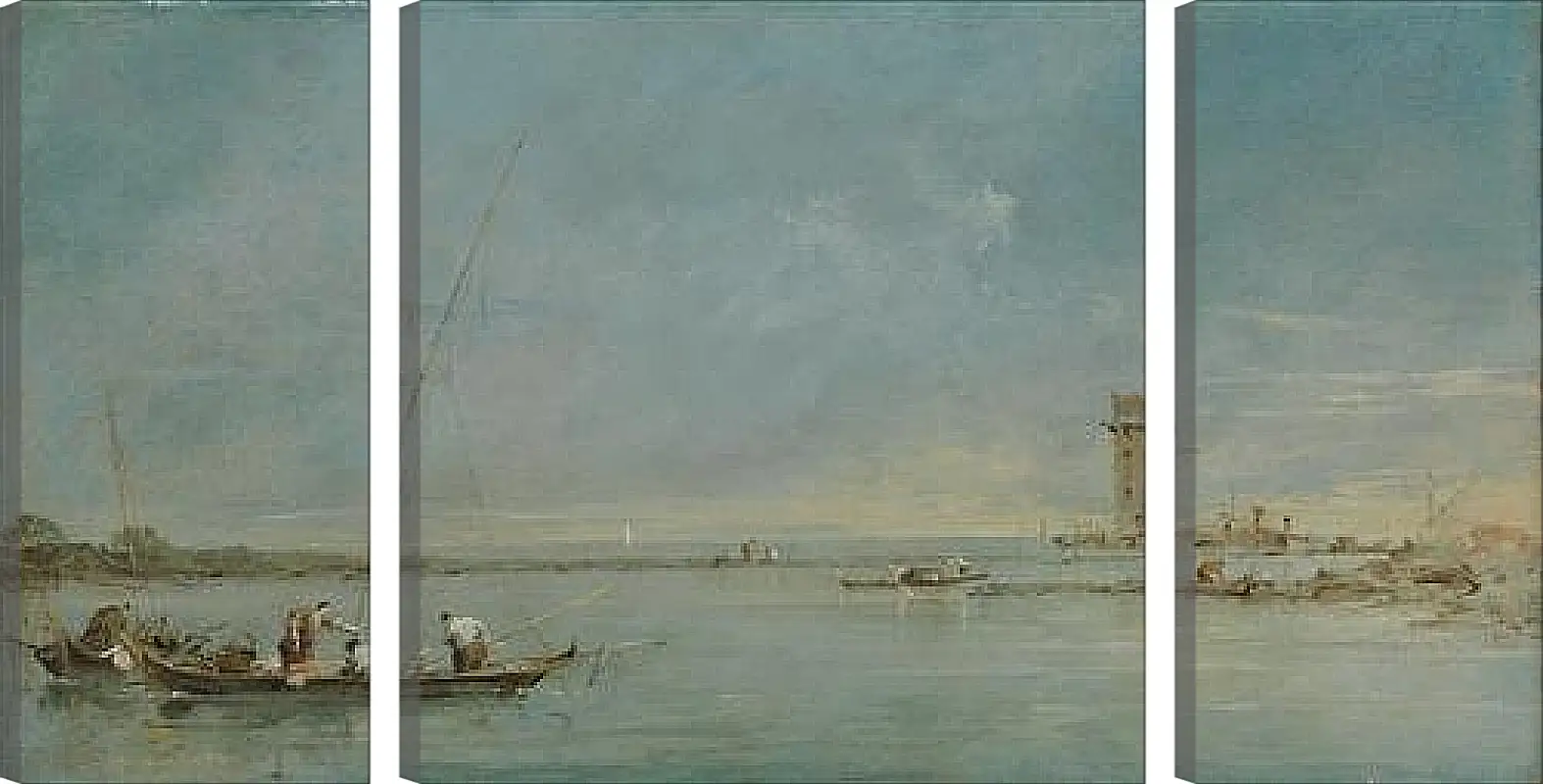 Модульная картина - View of the Venetian Lagoon with the Tower of Malghera. Франческо Гварди