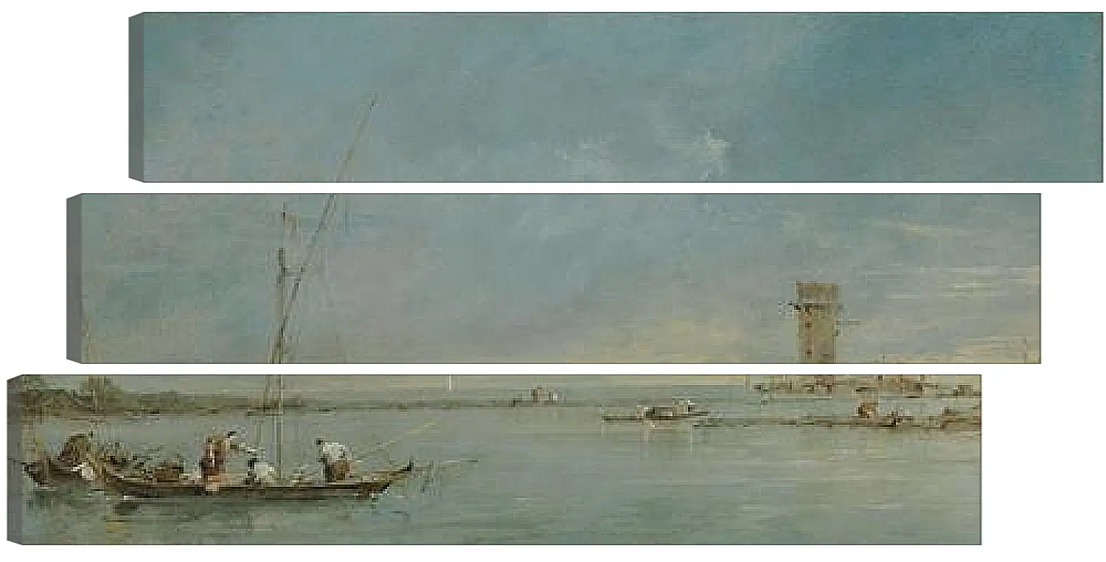 Модульная картина - View of the Venetian Lagoon with the Tower of Malghera. Франческо Гварди