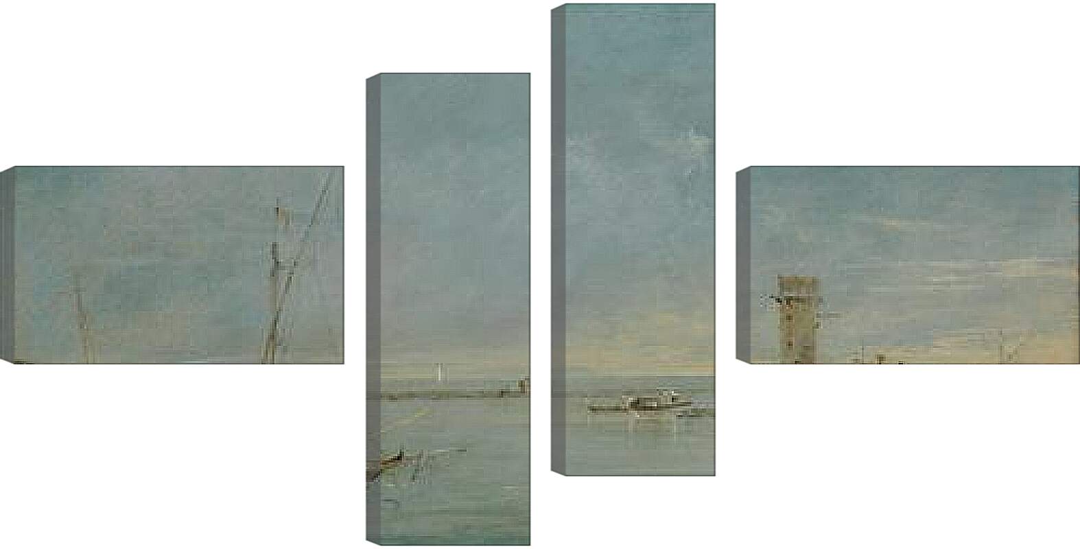 Модульная картина - View of the Venetian Lagoon with the Tower of Malghera. Франческо Гварди