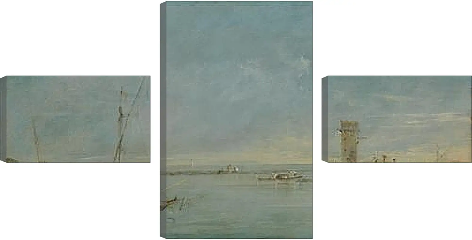 Модульная картина - View of the Venetian Lagoon with the Tower of Malghera. Франческо Гварди