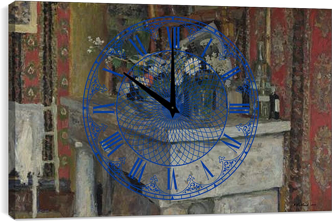 Часы картина - The Mantelpiece (La Cheminee) Эдуар Вюйар