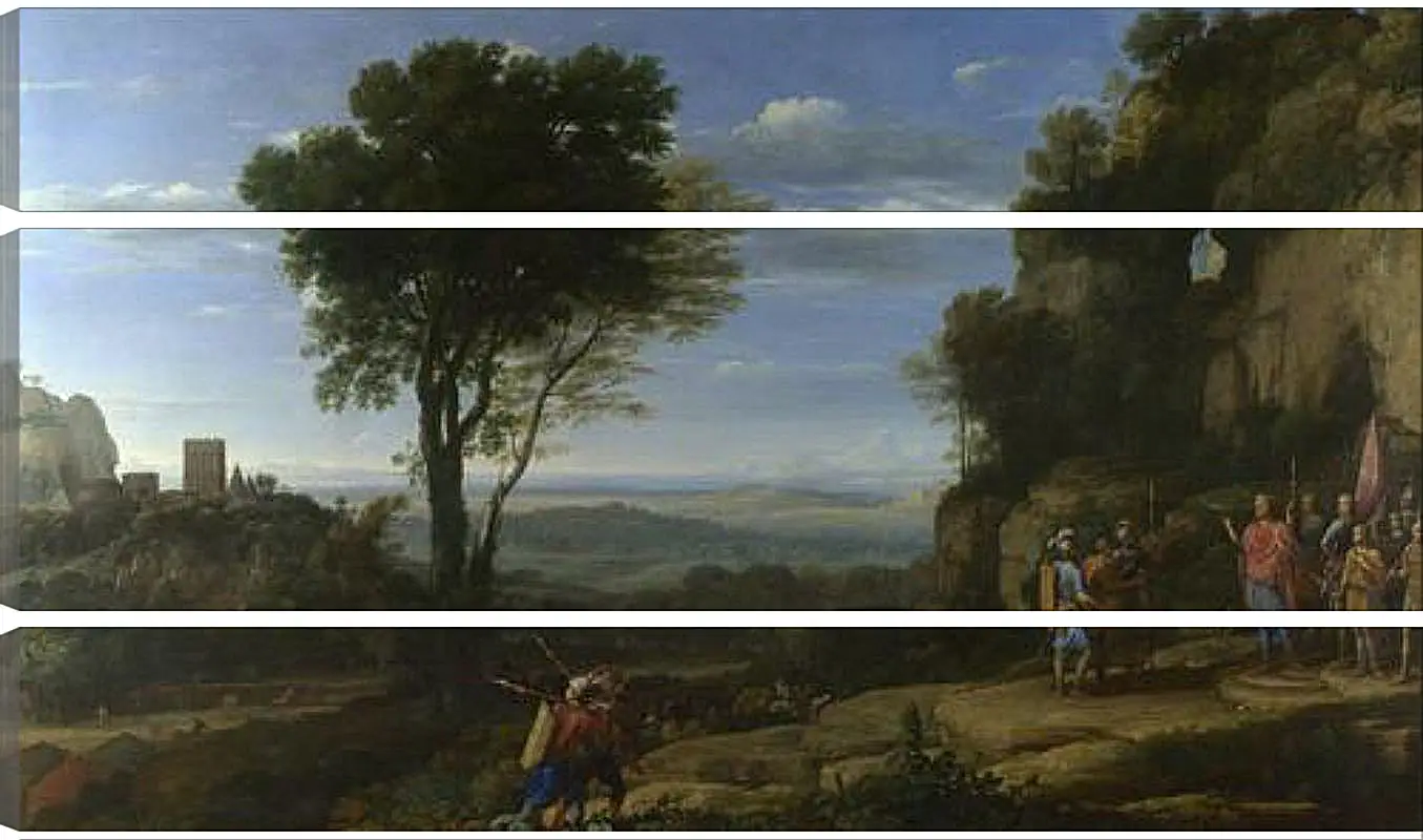 Модульная картина - Landscape with David at the Cave of Adullam. Лоррен Клод