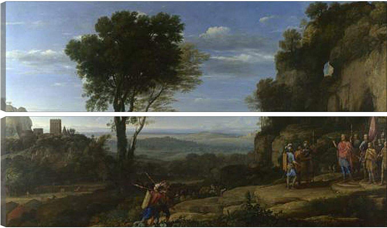 Модульная картина - Landscape with David at the Cave of Adullam. Лоррен Клод
