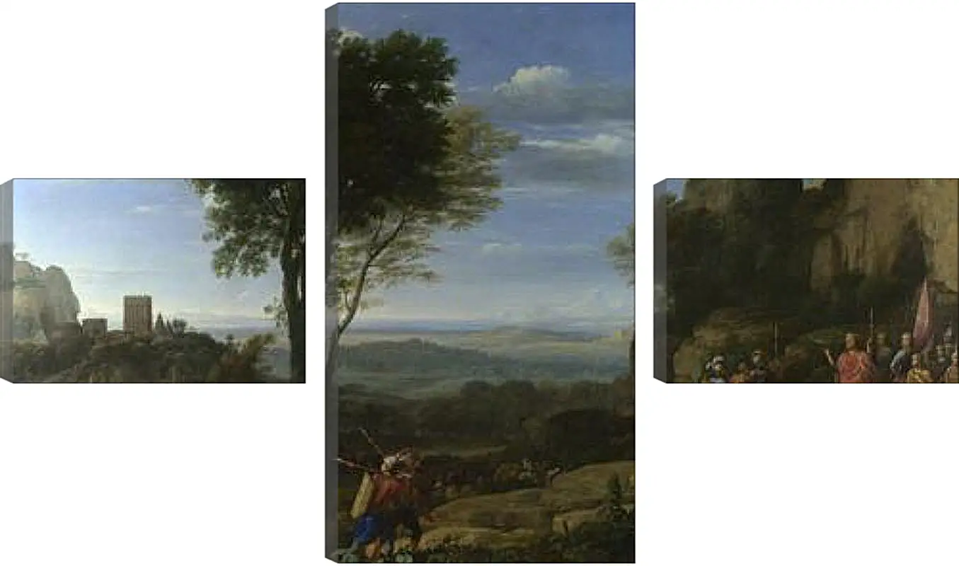 Модульная картина - Landscape with David at the Cave of Adullam. Лоррен Клод