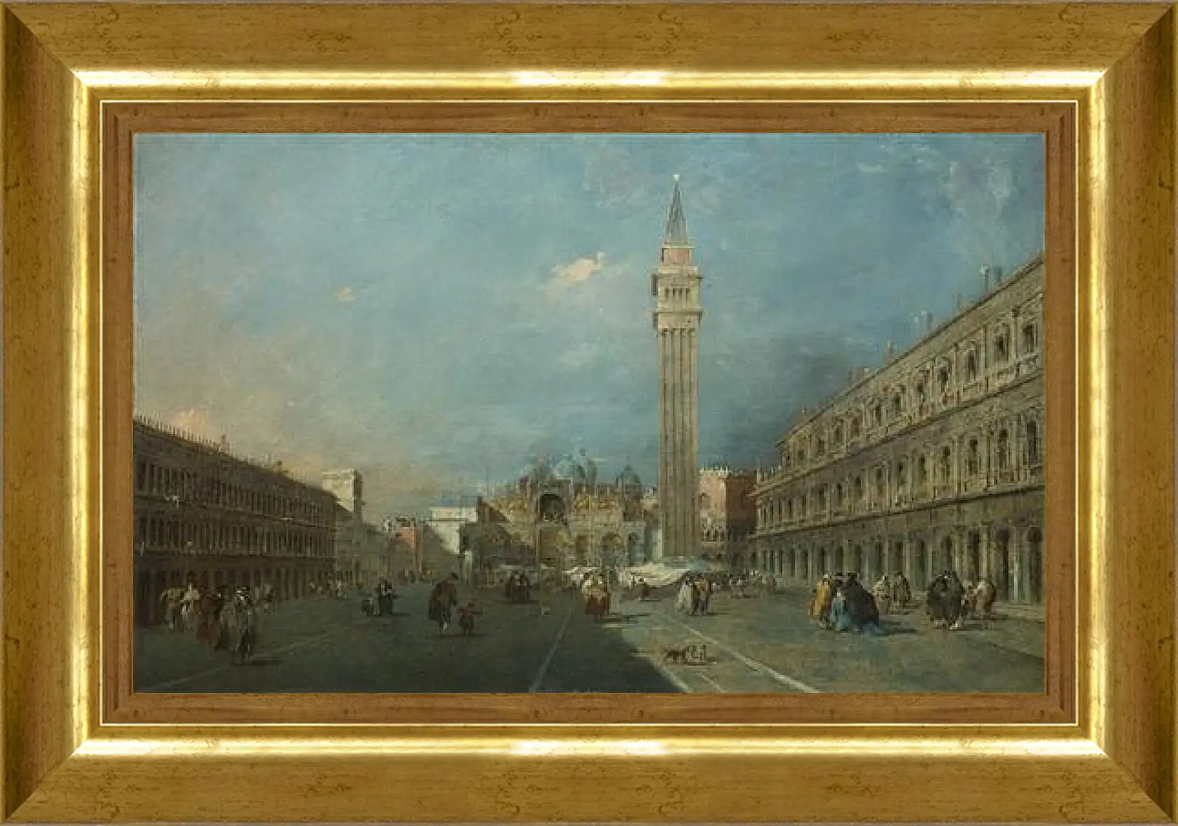 Картина в раме - Piazza San Marco. Франческо Гварди