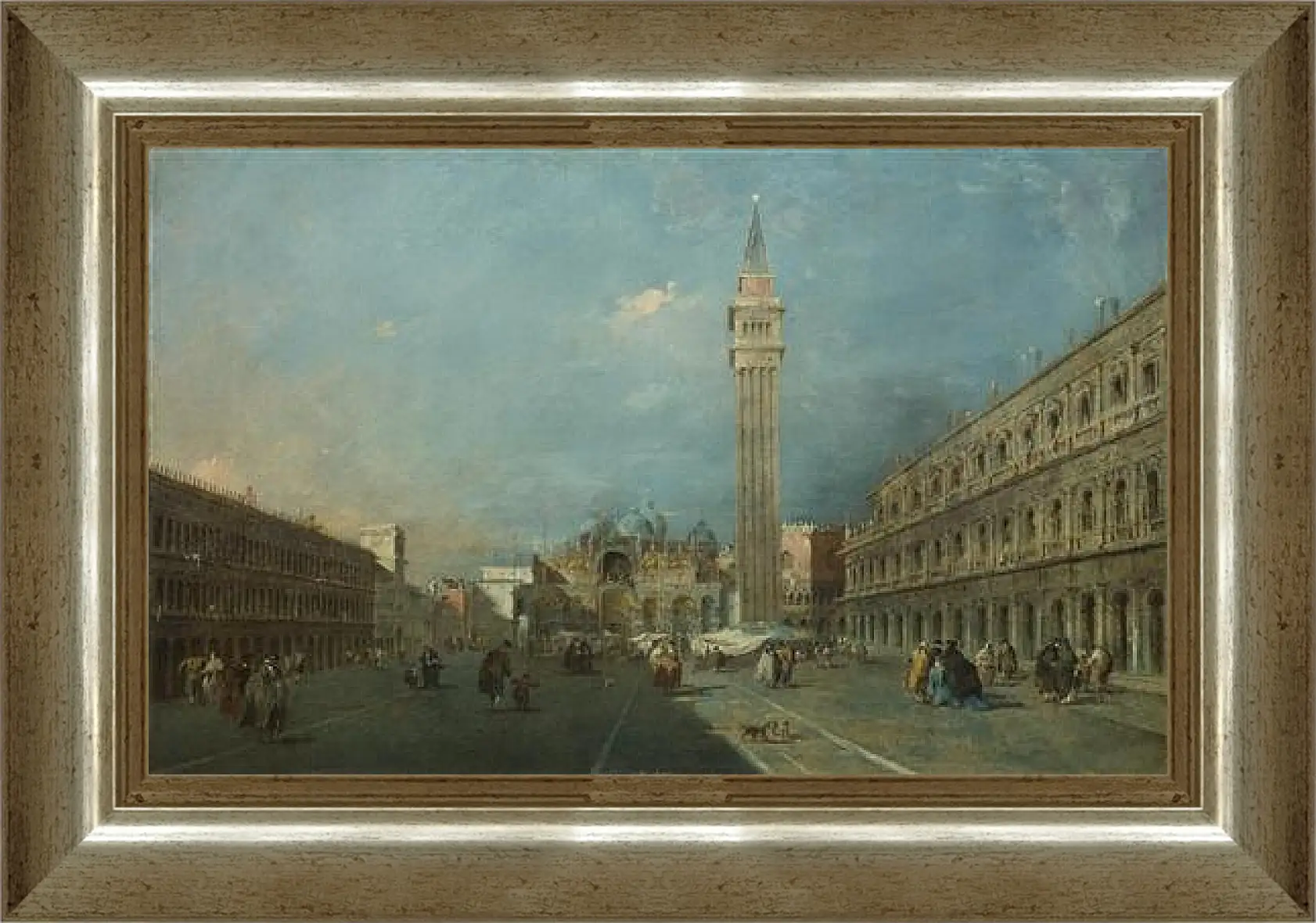 Картина в раме - Piazza San Marco. Франческо Гварди