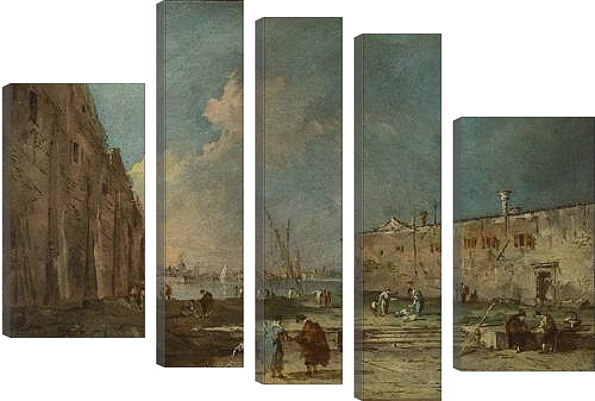Модульная картина - A View near Venice. Франческо Гварди