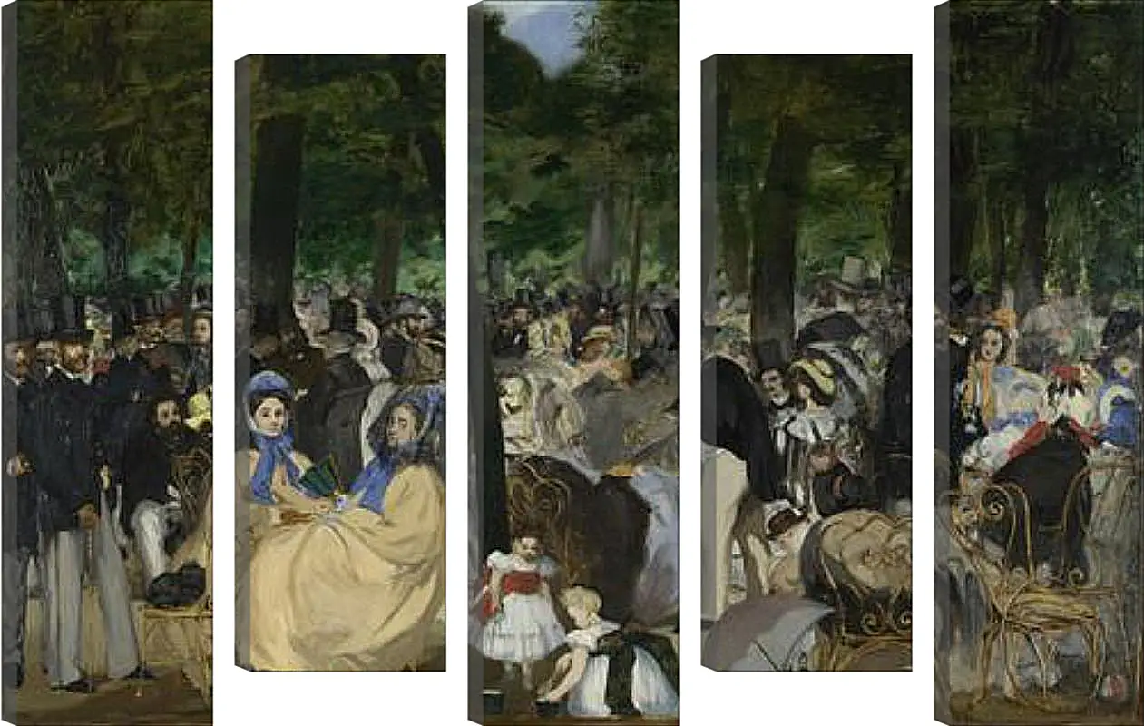 Модульная картина - Music in the Tuileries Gardens. Эдуард Мане