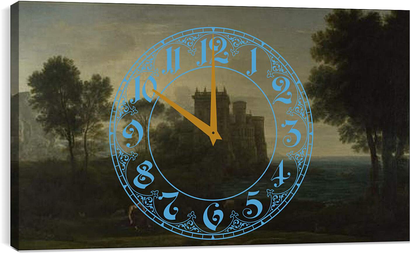 Часы картина - The Enchanted Castle. Лоррен Клод