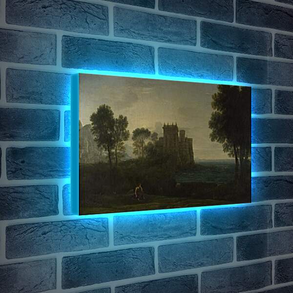 Лайтбокс световая панель - The Enchanted Castle. Лоррен Клод