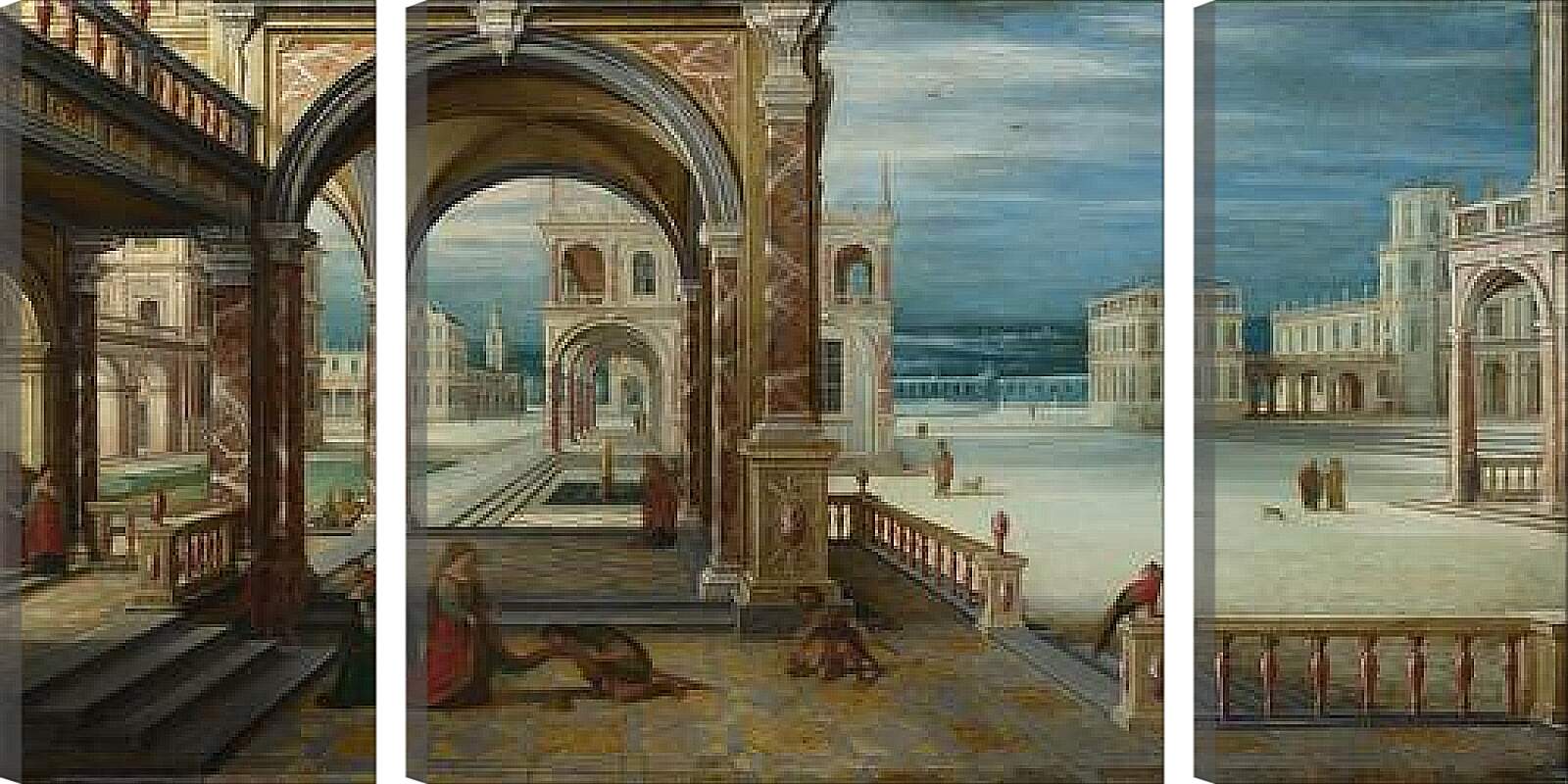 Модульная картина - The Courtyard of a Renaissance Palace. Стенвейк Хармен Ван