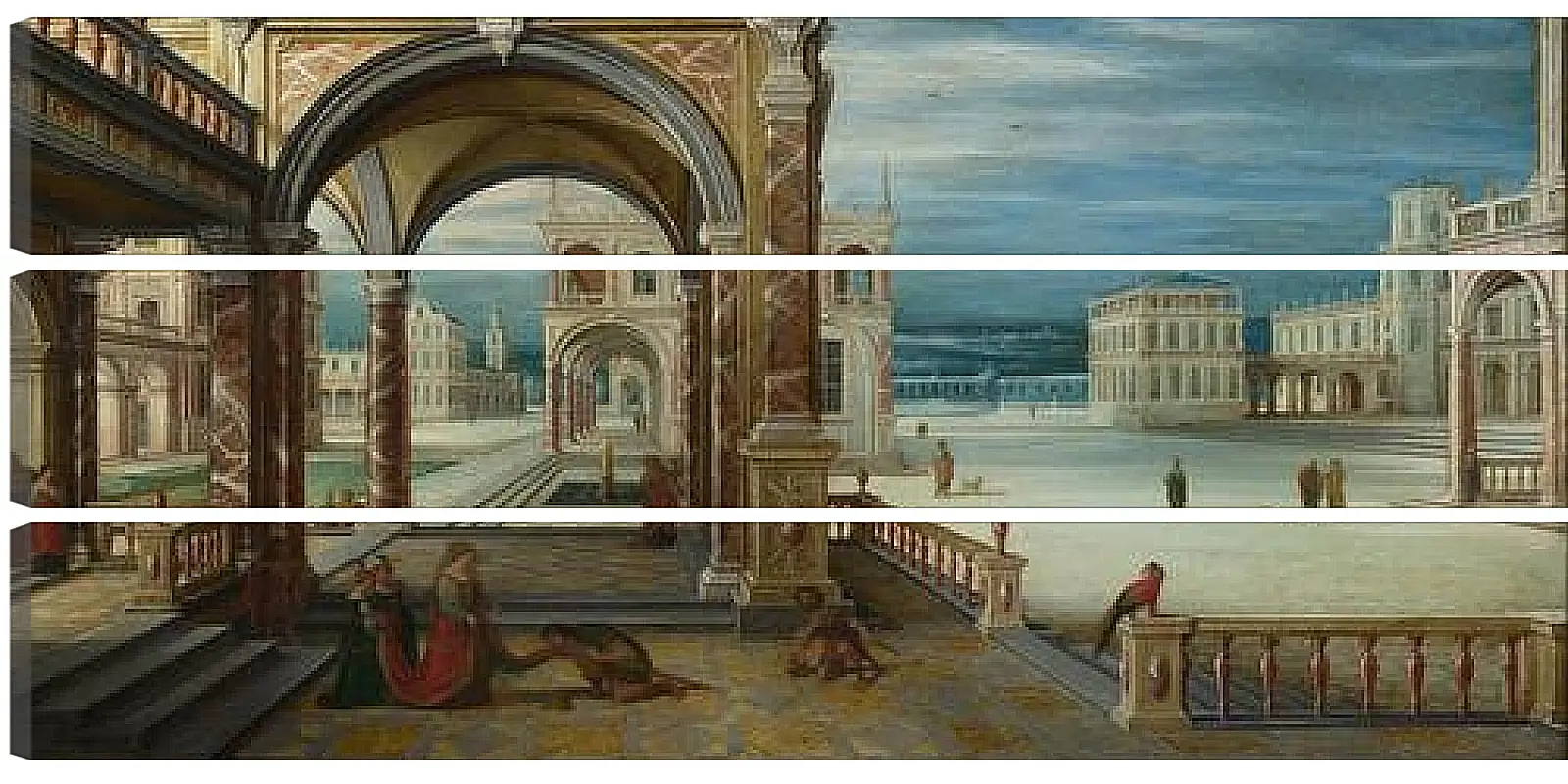 Модульная картина - The Courtyard of a Renaissance Palace. Стенвейк Хармен Ван