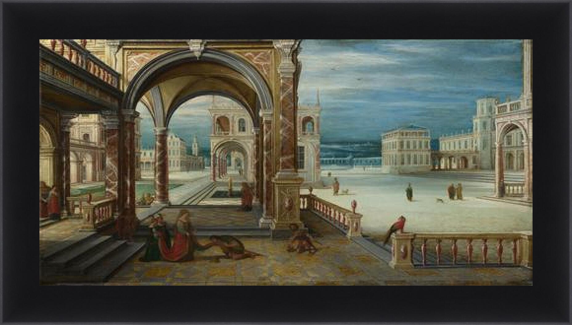 Картина в раме - The Courtyard of a Renaissance Palace. Стенвейк Хармен Ван