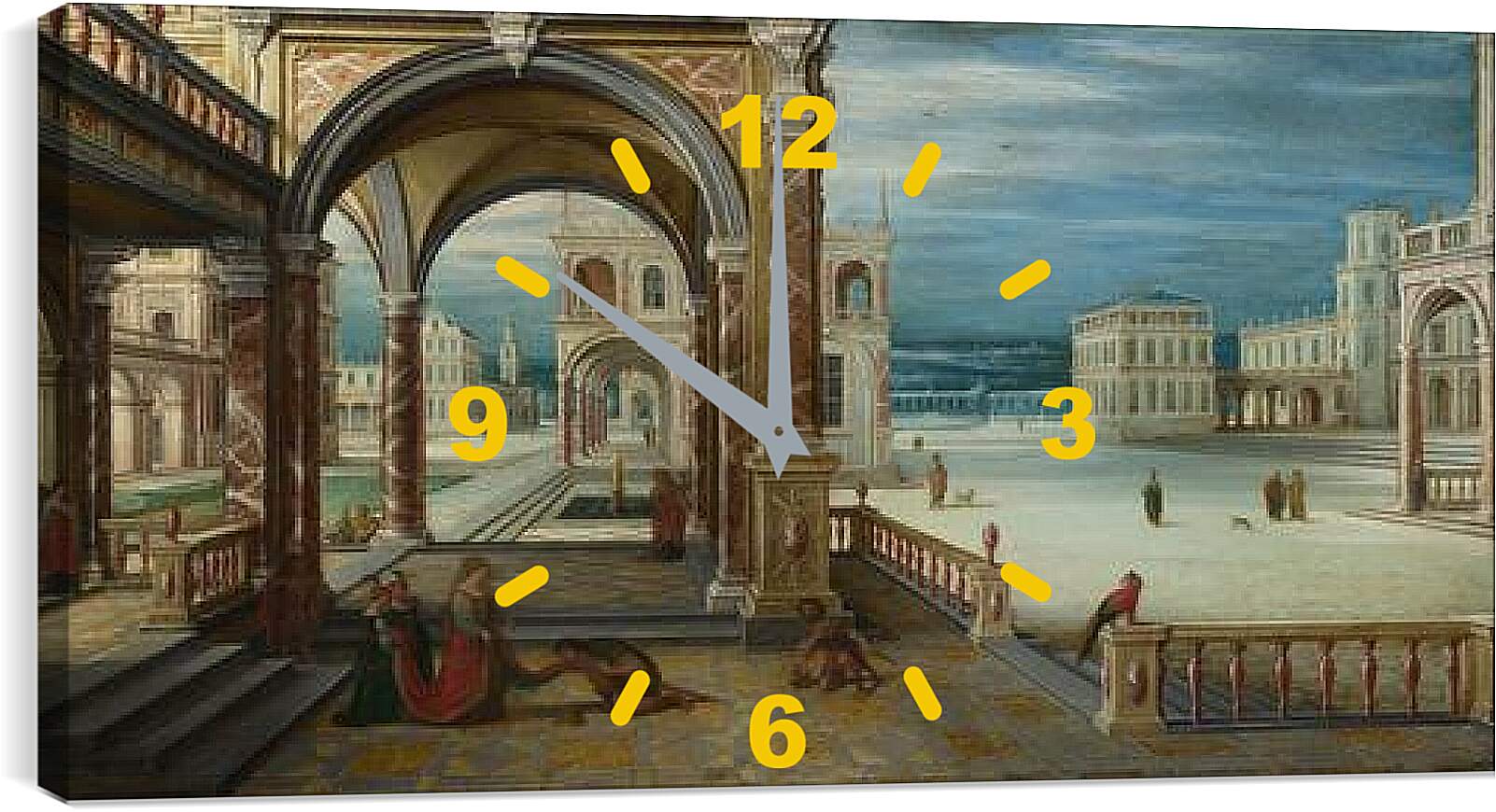 Часы картина - The Courtyard of a Renaissance Palace. Стенвейк Хармен Ван