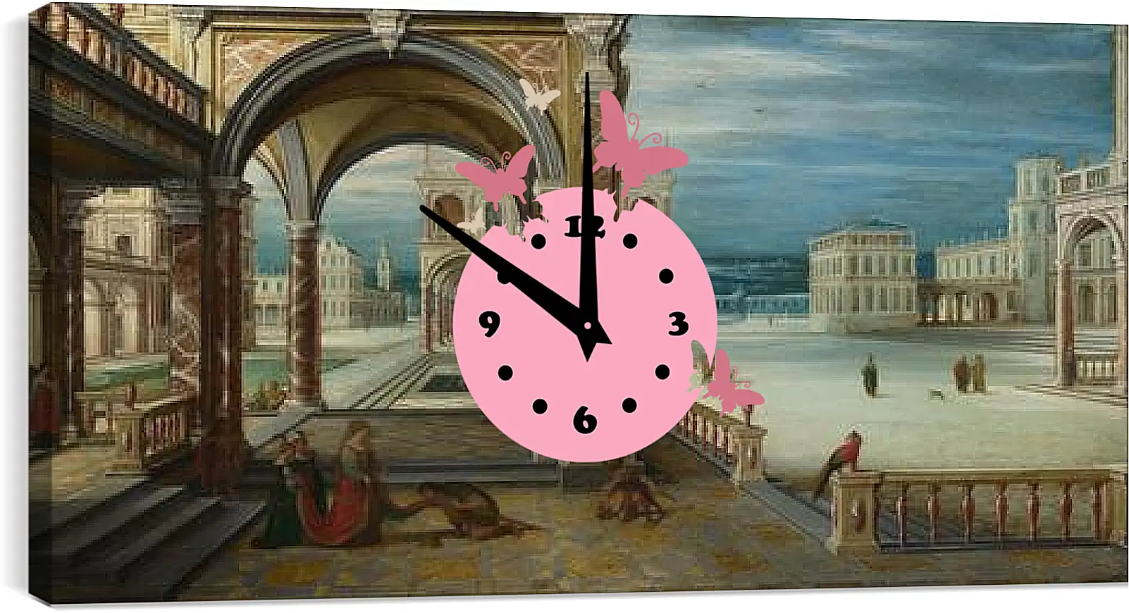 Часы картина - The Courtyard of a Renaissance Palace. Стенвейк Хармен Ван