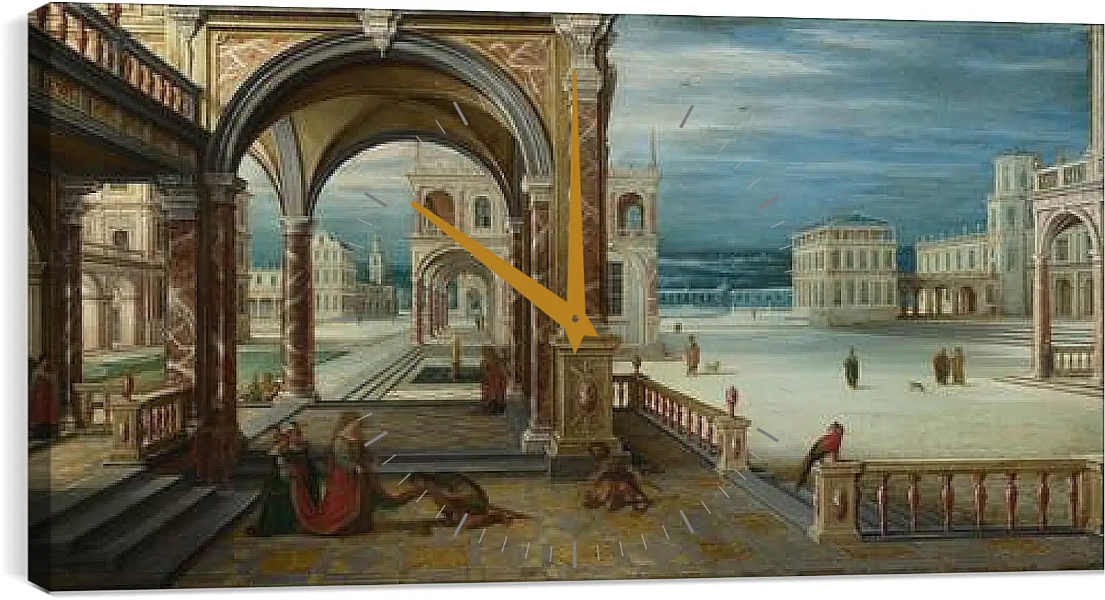 Часы картина - The Courtyard of a Renaissance Palace. Стенвейк Хармен Ван