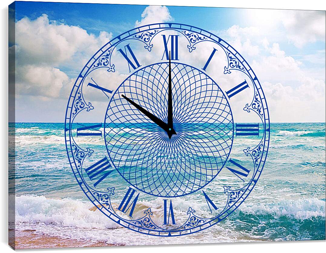 Часы картина - Море, волны