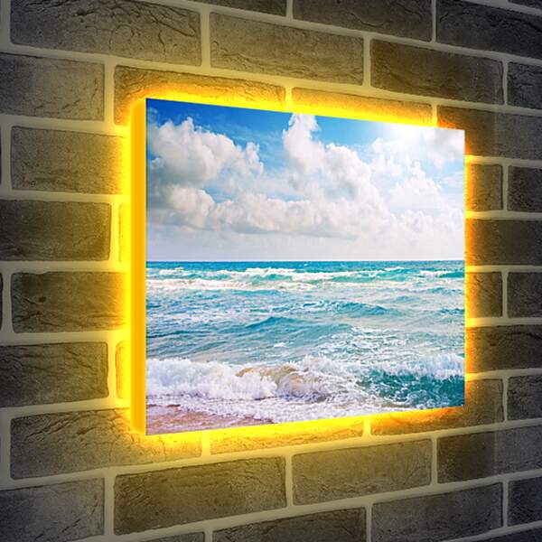 Лайтбокс световая панель - Море, волны