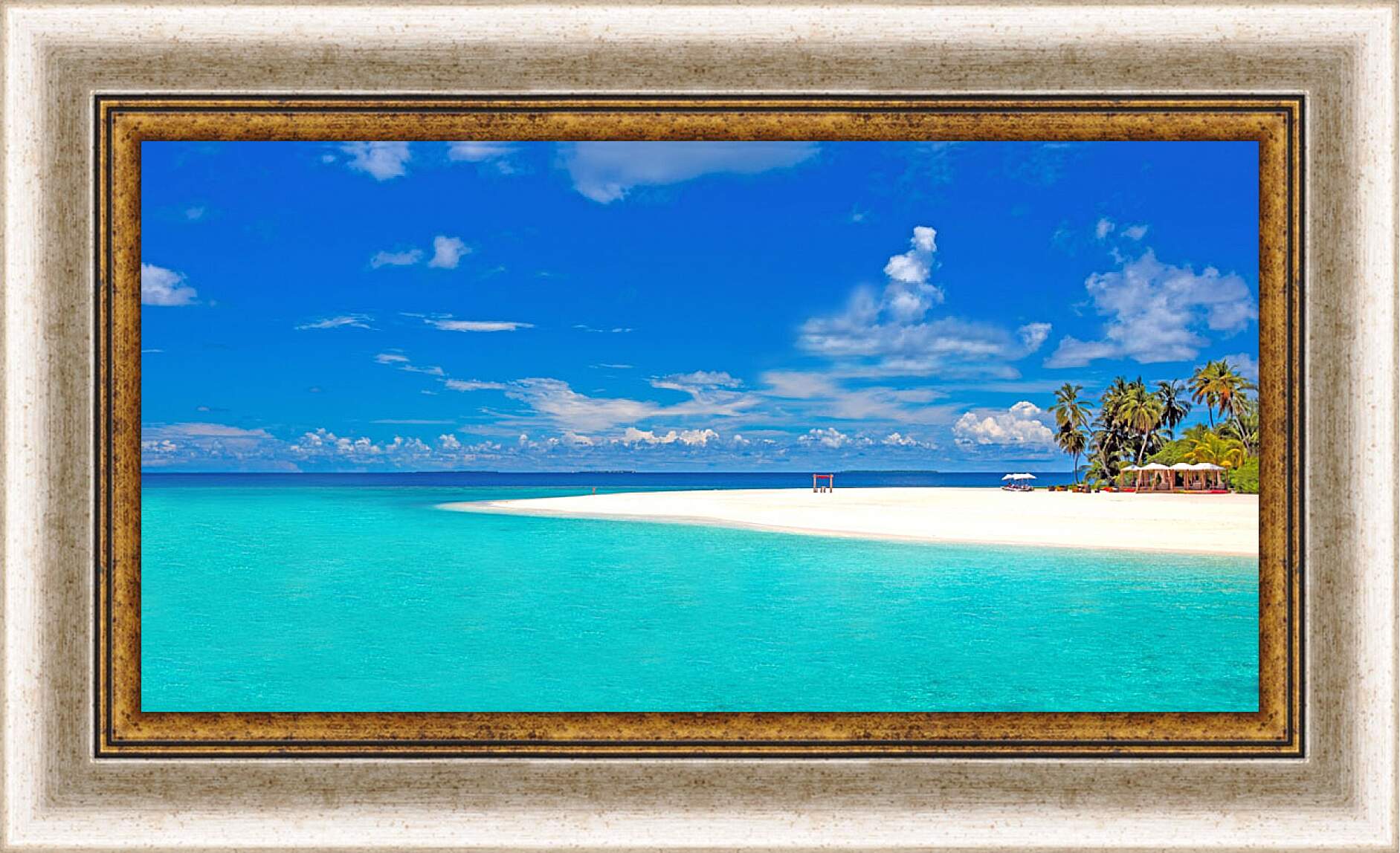 Картина в раме - Море и пляж