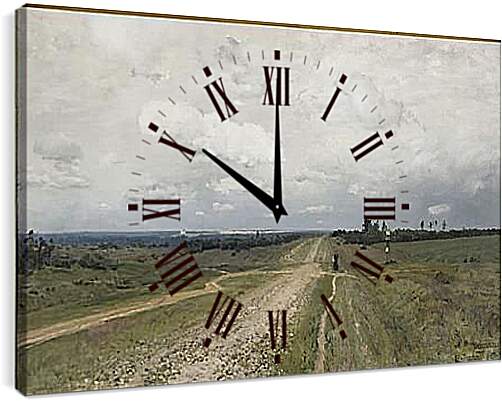 Часы картина - Владимирка. Левитан Исаак