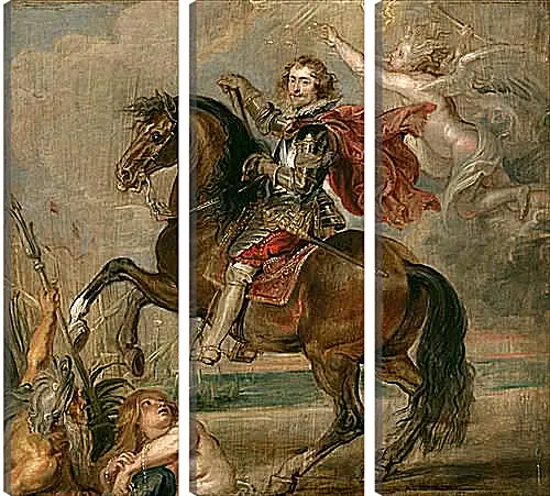 Модульная картина - Equestrian Portrait of the Duke of Buckingham. Питер Пауль Рубенс