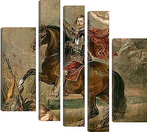 Модульная картина - Equestrian Portrait of the Duke of Buckingham. Питер Пауль Рубенс