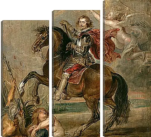 Модульная картина - Equestrian Portrait of the Duke of Buckingham. Питер Пауль Рубенс