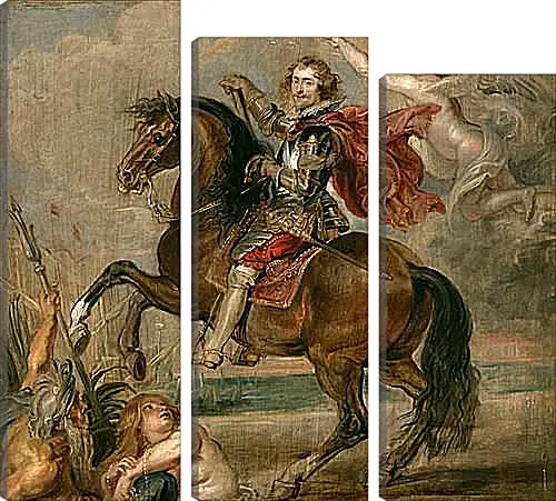 Модульная картина - Equestrian Portrait of the Duke of Buckingham. Питер Пауль Рубенс