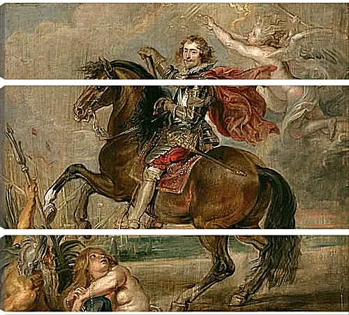 Модульная картина - Equestrian Portrait of the Duke of Buckingham. Питер Пауль Рубенс