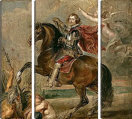 Модульная картина - Equestrian Portrait of the Duke of Buckingham. Питер Пауль Рубенс