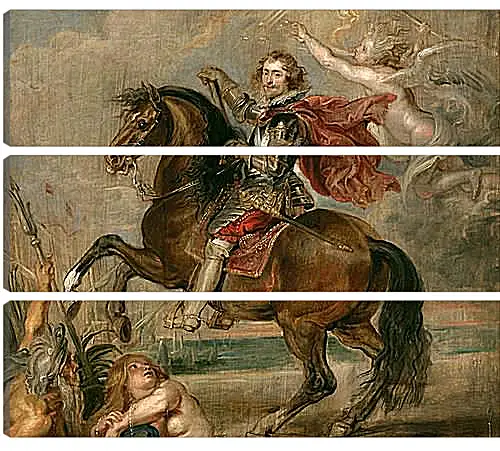 Модульная картина - Equestrian Portrait of the Duke of Buckingham. Питер Пауль Рубенс