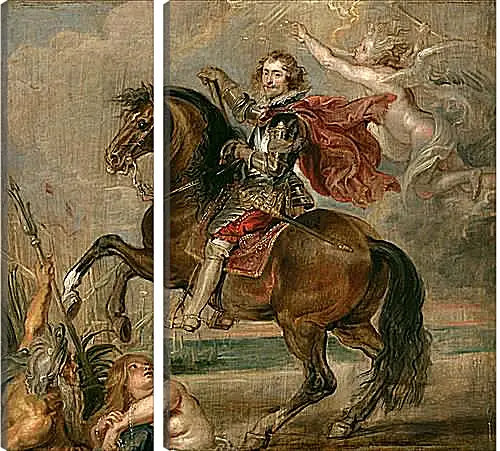 Модульная картина - Equestrian Portrait of the Duke of Buckingham. Питер Пауль Рубенс