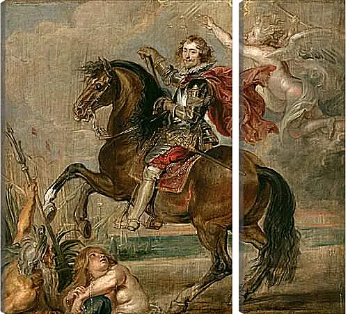 Модульная картина - Equestrian Portrait of the Duke of Buckingham. Питер Пауль Рубенс