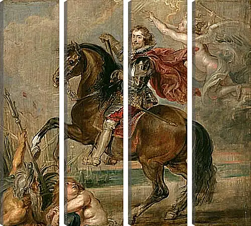 Модульная картина - Equestrian Portrait of the Duke of Buckingham. Питер Пауль Рубенс