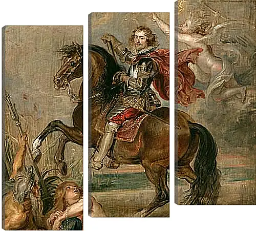 Модульная картина - Equestrian Portrait of the Duke of Buckingham. Питер Пауль Рубенс