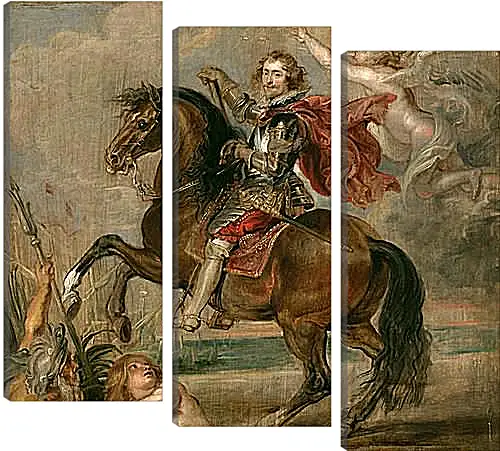 Модульная картина - Equestrian Portrait of the Duke of Buckingham. Питер Пауль Рубенс