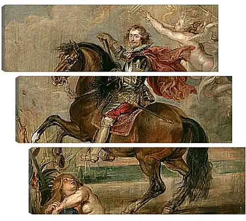 Модульная картина - Equestrian Portrait of the Duke of Buckingham. Питер Пауль Рубенс