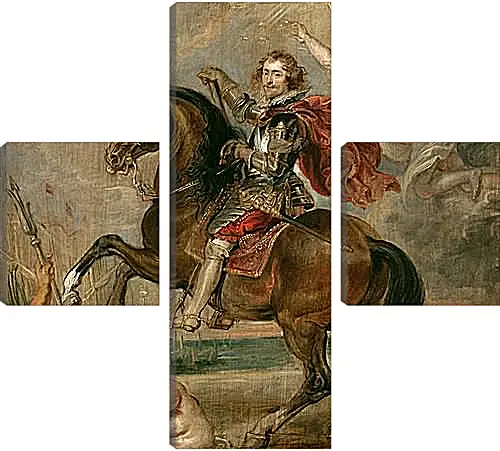 Модульная картина - Equestrian Portrait of the Duke of Buckingham. Питер Пауль Рубенс