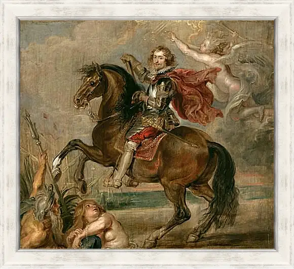 Картина в раме - Equestrian Portrait of the Duke of Buckingham. Питер Пауль Рубенс