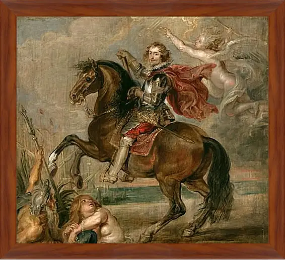 Картина в раме - Equestrian Portrait of the Duke of Buckingham. Питер Пауль Рубенс