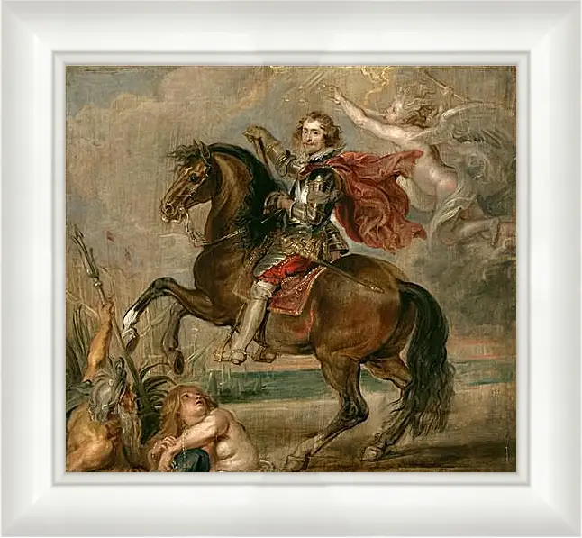 Картина в раме - Equestrian Portrait of the Duke of Buckingham. Питер Пауль Рубенс