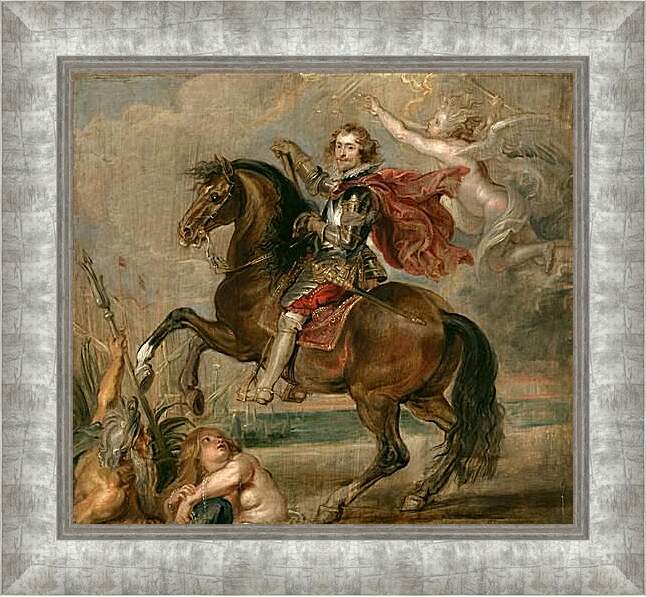 Картина в раме - Equestrian Portrait of the Duke of Buckingham. Питер Пауль Рубенс