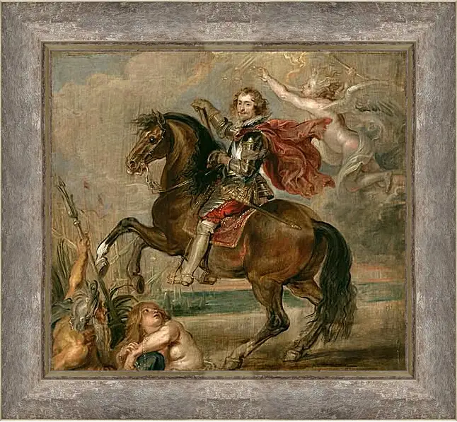 Картина в раме - Equestrian Portrait of the Duke of Buckingham. Питер Пауль Рубенс