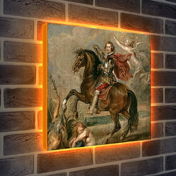 Лайтбокс световая панель - Equestrian Portrait of the Duke of Buckingham. Питер Пауль Рубенс